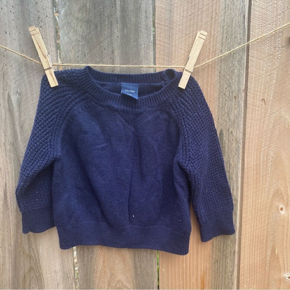 Baby gap dark blue knit sweater size 3-6 months